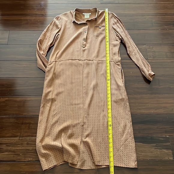 1980s VINTAGE Jack Mulqueen Printed Silk Dress ( A-1) - Picture 16 of 17